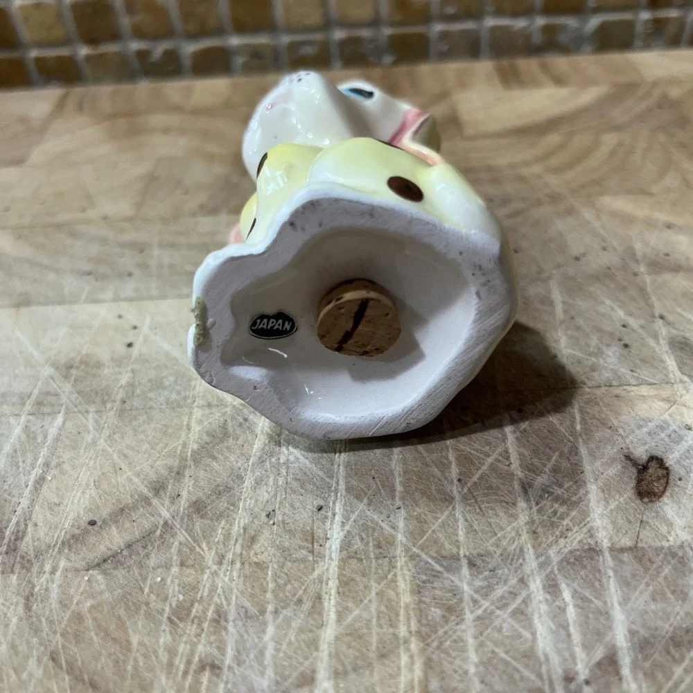Vintage‎ Spotted Yellow Dog Dalmatian Salt Shaker Japan Kitsch MCM 50s
